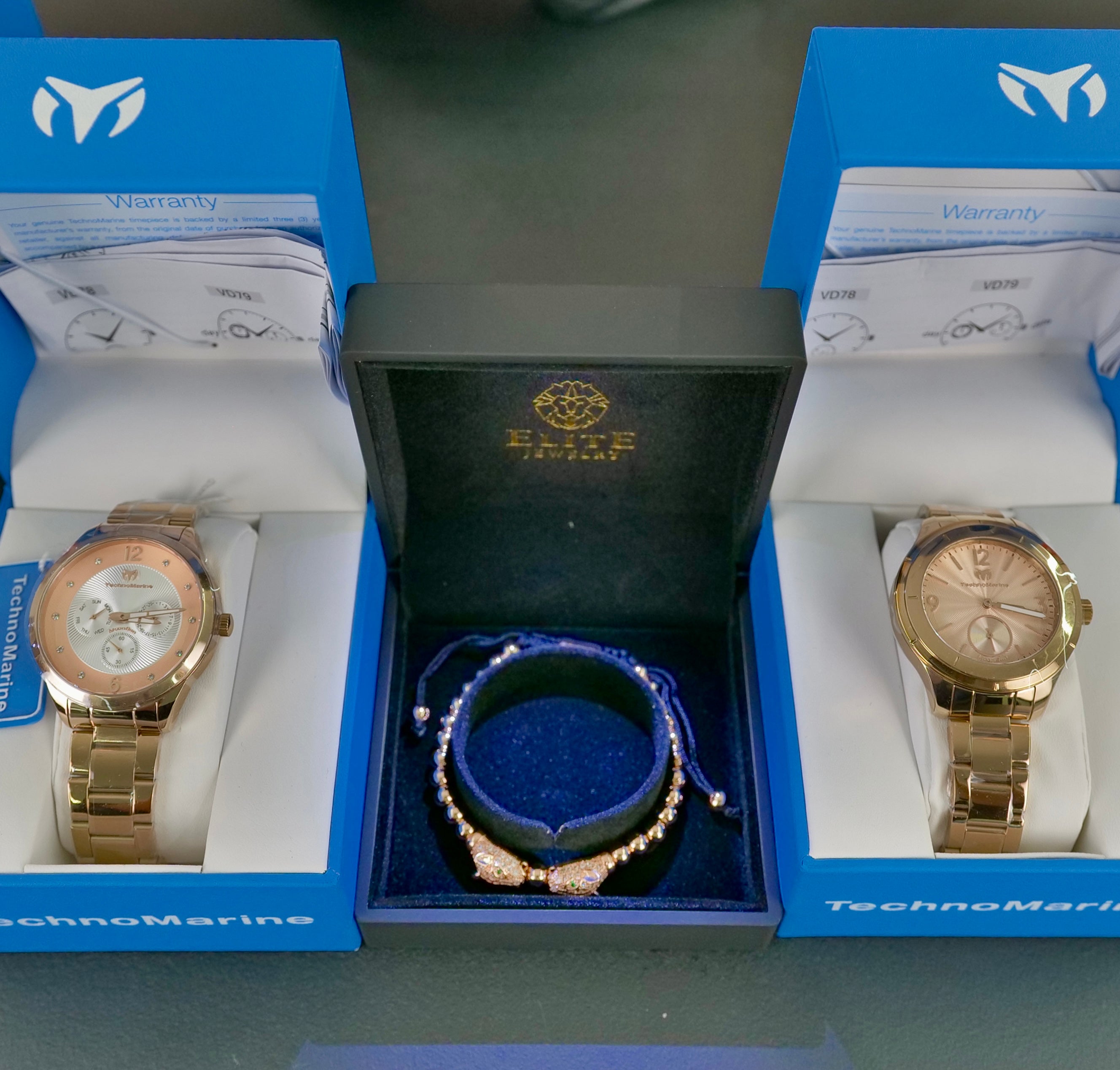 Especial Set de Parejas TechnoMarine MoonSun Oro Rosado