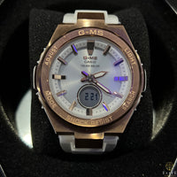 Casio G-MS Solar Blanco & Oro Rosado (Damas) - Elite Jewelry Store 